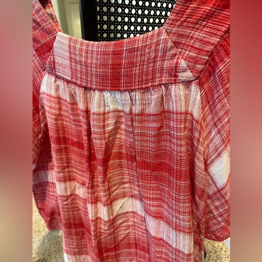 Red Plaid Shirt Sz XS